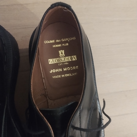 Comme Des Garcons John Moore Black Men's Lace Up Shoes Size 10/ US11 - Picture 7 of 7